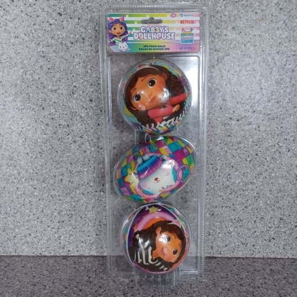 Gabby's Dollhouse Foam Balls 3 Pack Kids Toy - Picture 1 of 6